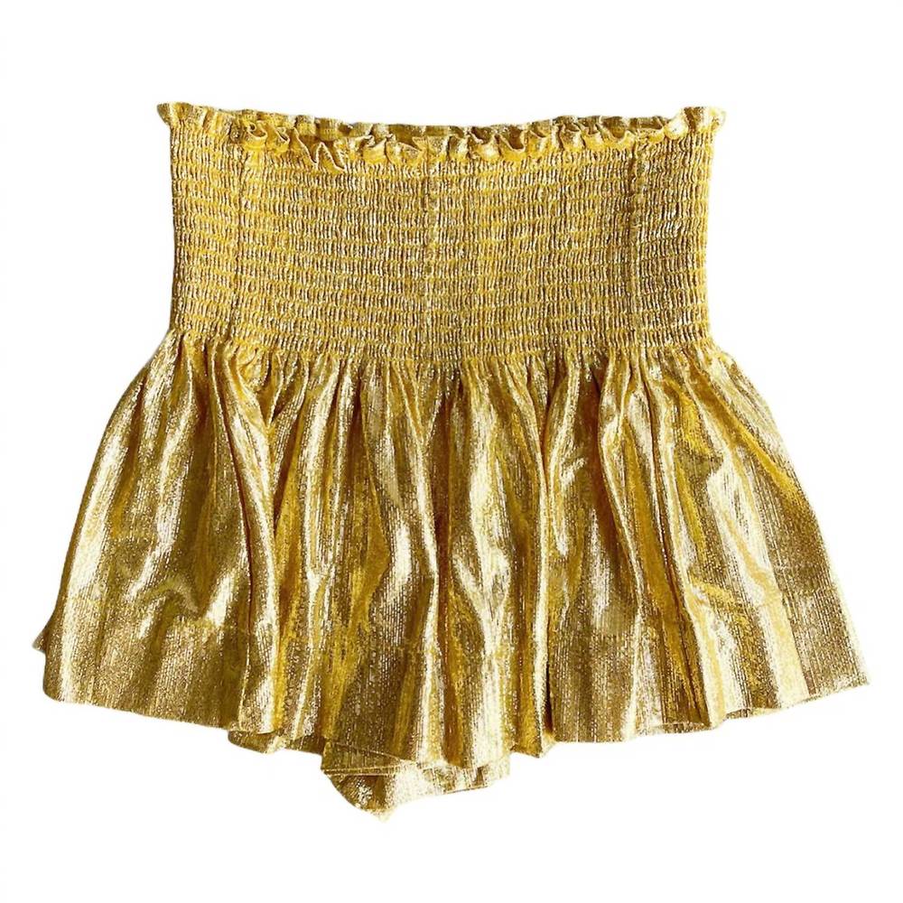 NEW QUEEN OF SPARKLES wavy swing short in yellow gold